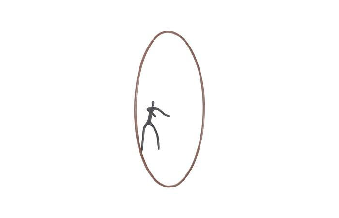 Olympic Figure in Iron Ring, Black, Rust, Style D — view 2