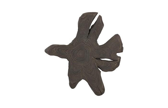 Freeform Teak Wall Slice — MD, Dark Gray