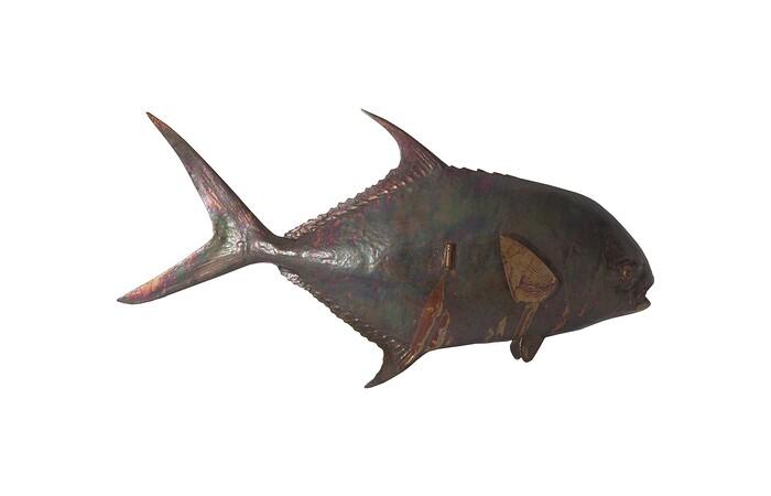 Permit Fish Wall Sculpture, Resin — view 3