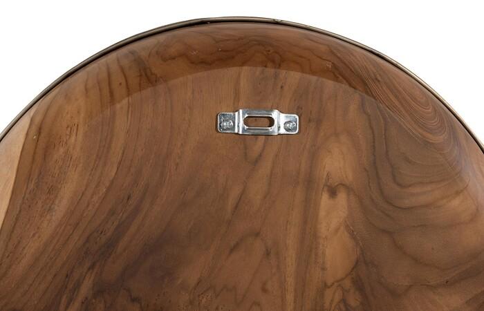 Teak Wood Bowl Wall Art, Metallurgy Edge — view 15
