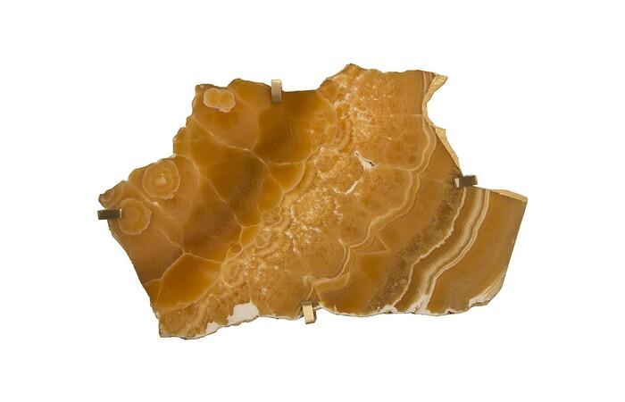Gem Wall Tile in Brass Setting, Sand Onyx — One Size, As Shown