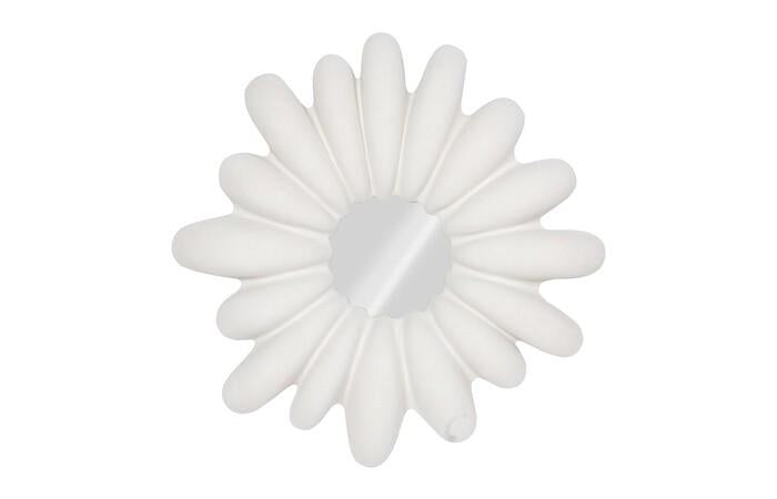 Radial Shell Mirror, White Stone — One Size, White Stone