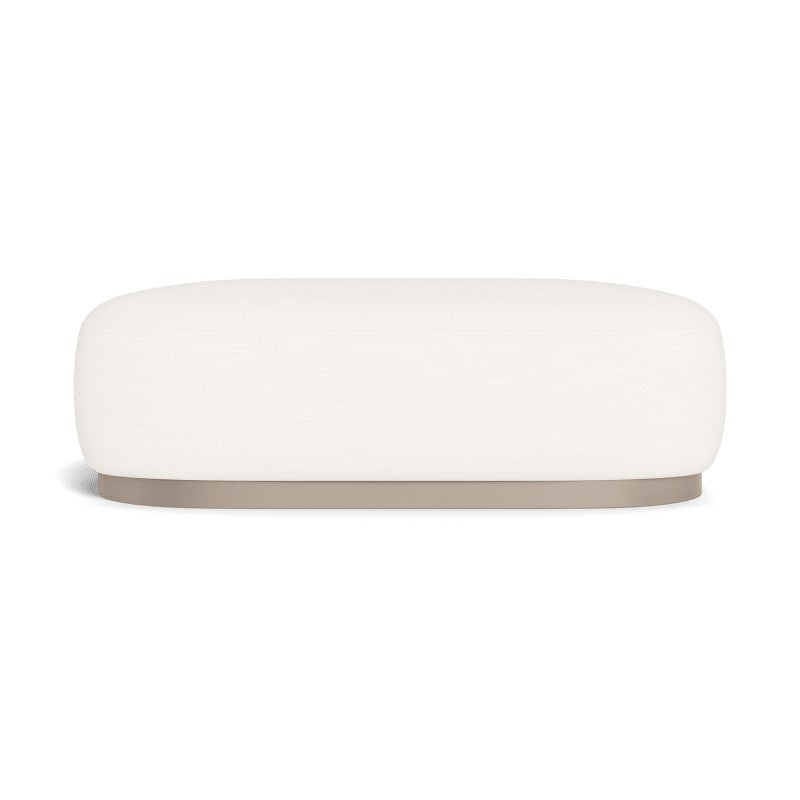 Gio Ottoman by Harbour in Aluminum Taupe