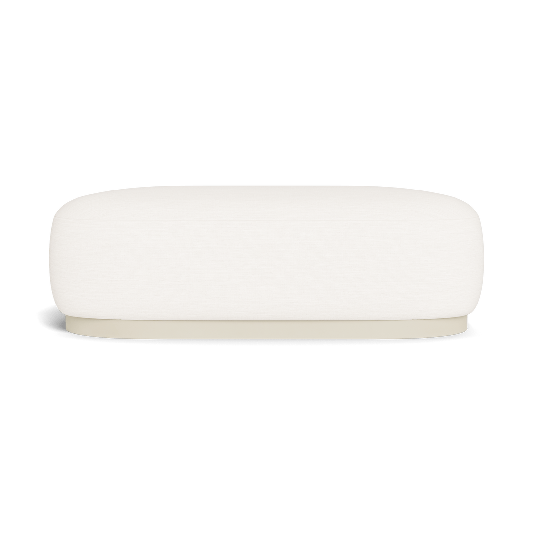 Gio Ottoman by Harbour in Aluminum Bone