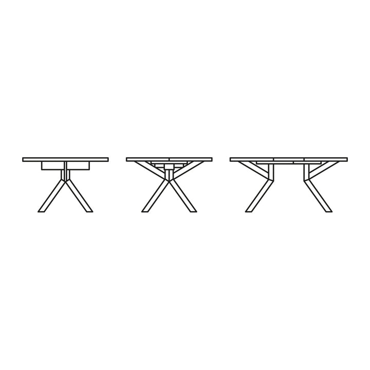 Giove Oval Extendable Dining Table by Connubia line drawing