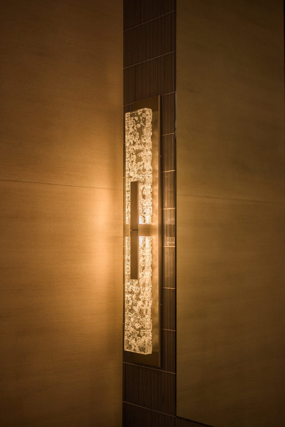 Glacier Double Sconce by Hammerton Studio in a styled interior