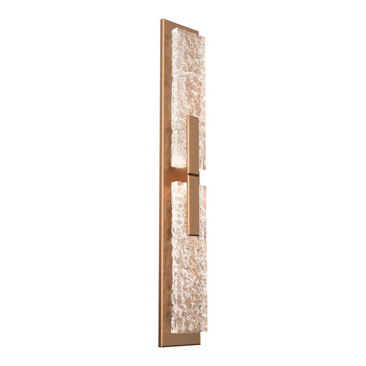 Glacier Double Sconce by Hammerton Studio in Oil-Rubbed Bronze with Clear Cast glass