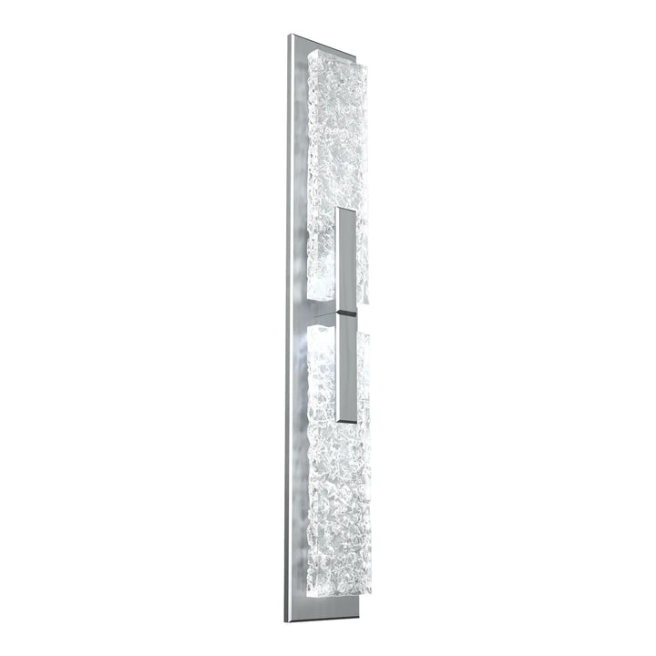 Glacier Double Sconce by Hammerton Studio in Satin Nickel with Clear Cast glass