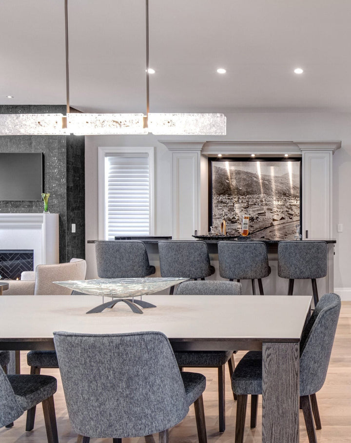 Glacier Linear Chandelier by Hammerton Studio in a styled interior