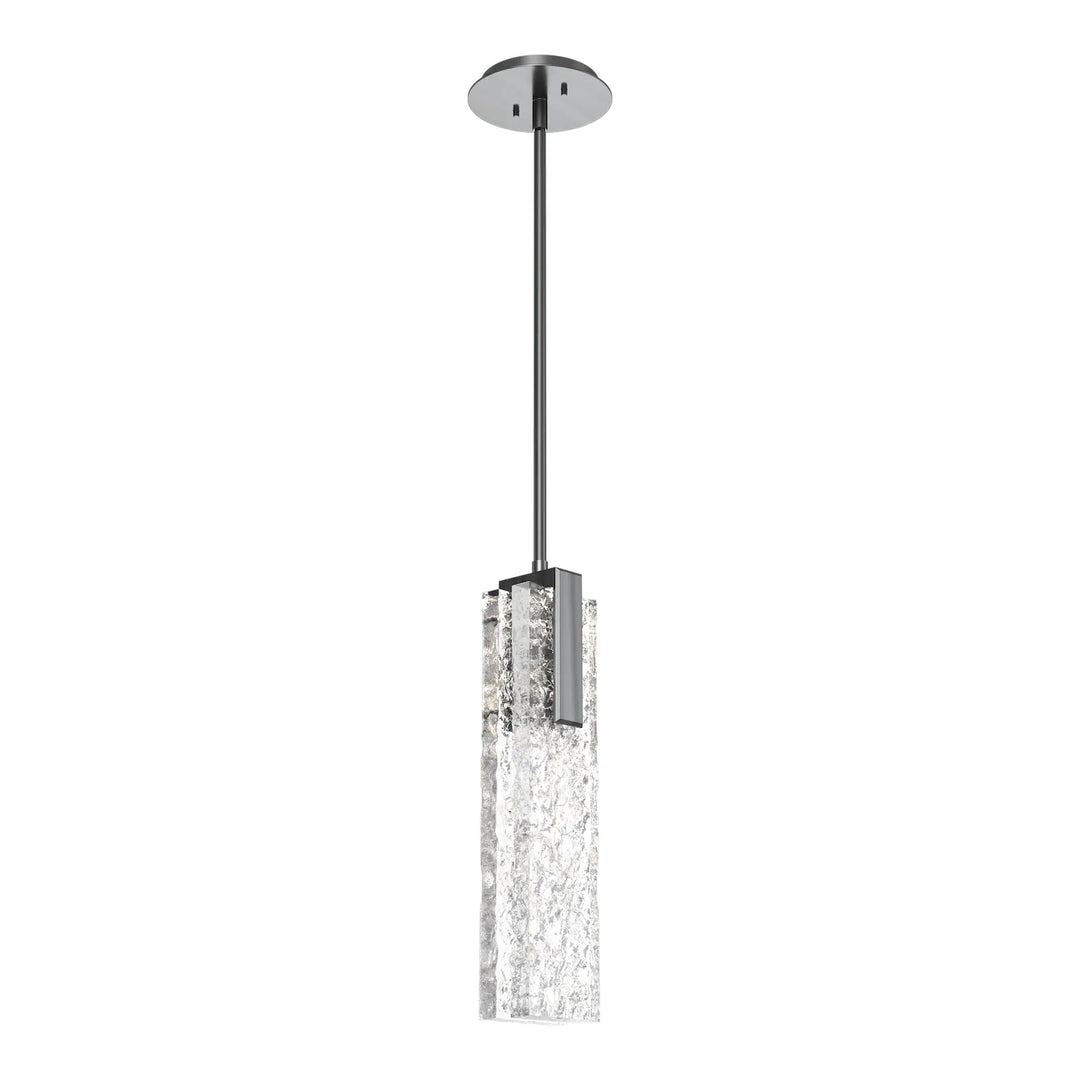 Glacier Pendant by Hammerton Studio in Gunmetal with Clear Cast glass