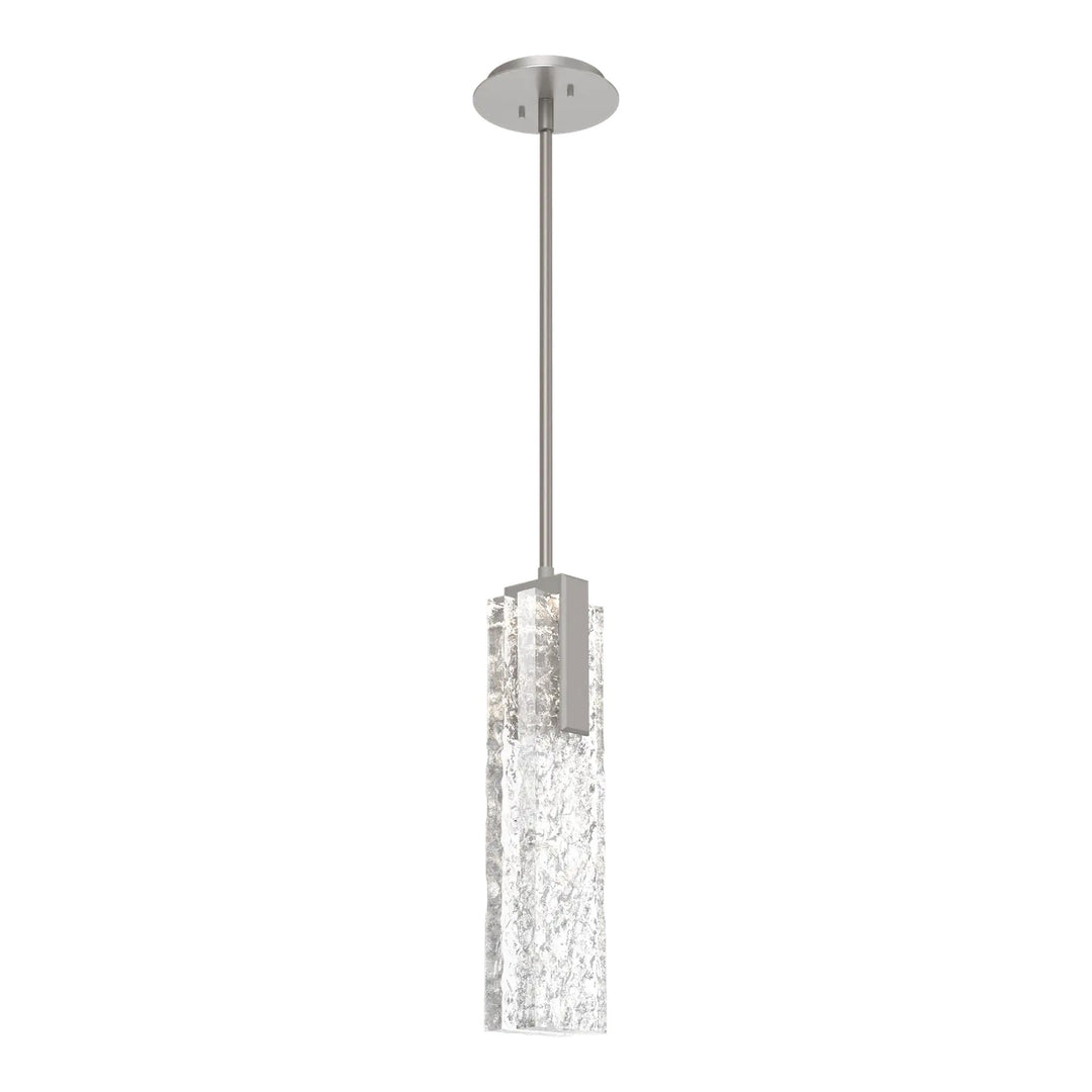 Glacier Pendant by Hammerton Studio in Beige Silver with Clear Cast glass