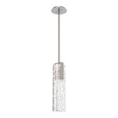 Glacier Pendant by Hammerton Studio in Beige Silver with Clear Cast glass