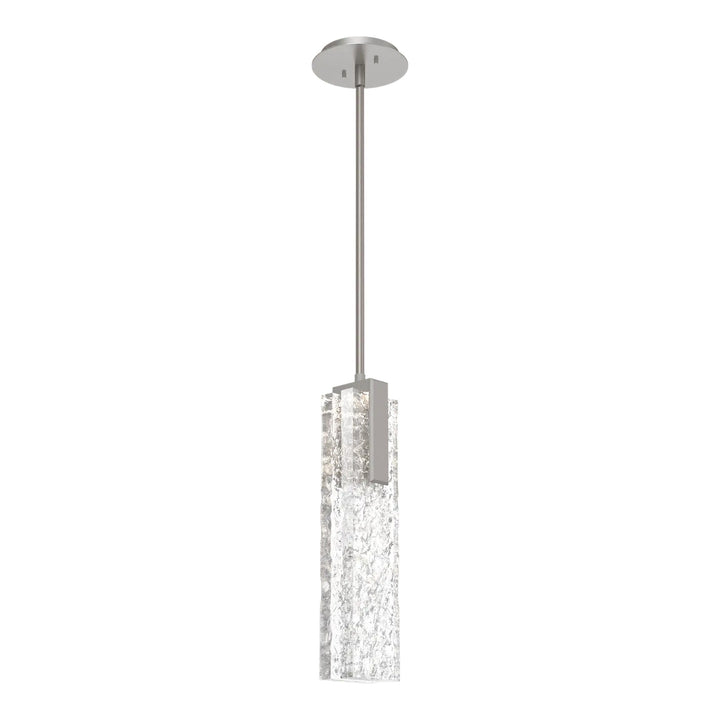 Glacier Pendant by Hammerton Studio in Beige Silver with Clear Cast glass