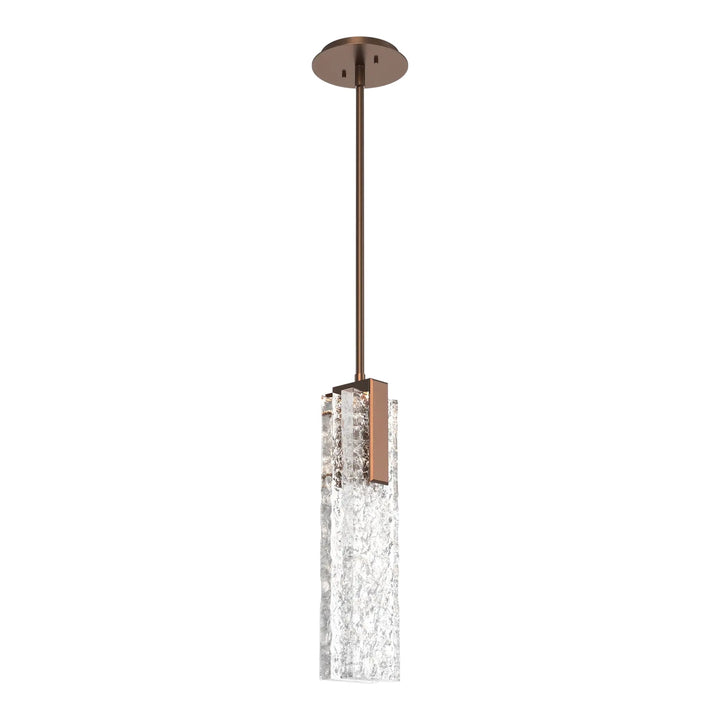 Glacier Pendant by Hammerton Studio in Burnished Bronze with Clear Cast glass