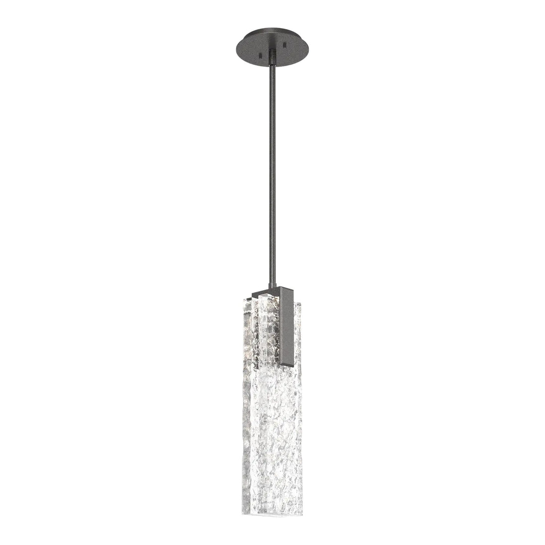 Glacier Pendant by Hammerton Studio in Graphite with Clear Cast glass