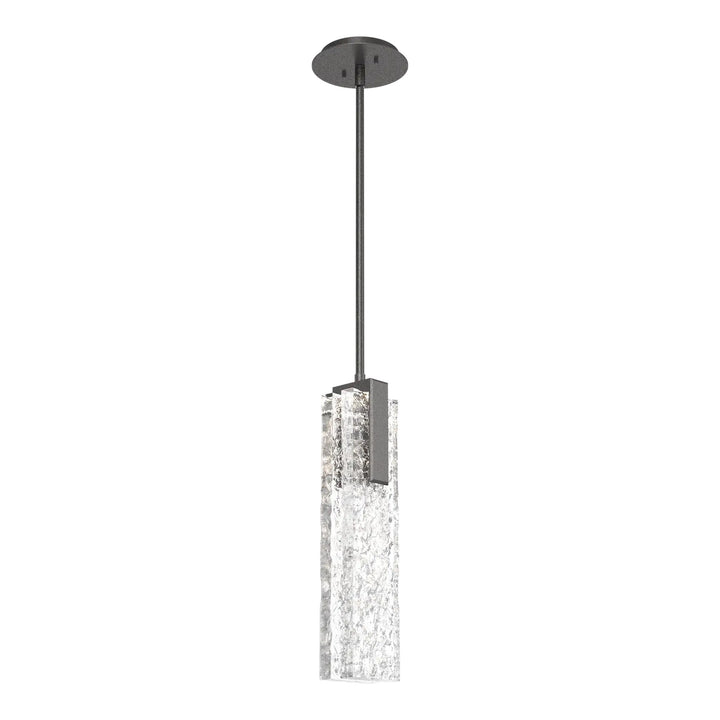 Glacier Pendant by Hammerton Studio in Graphite with Clear Cast glass