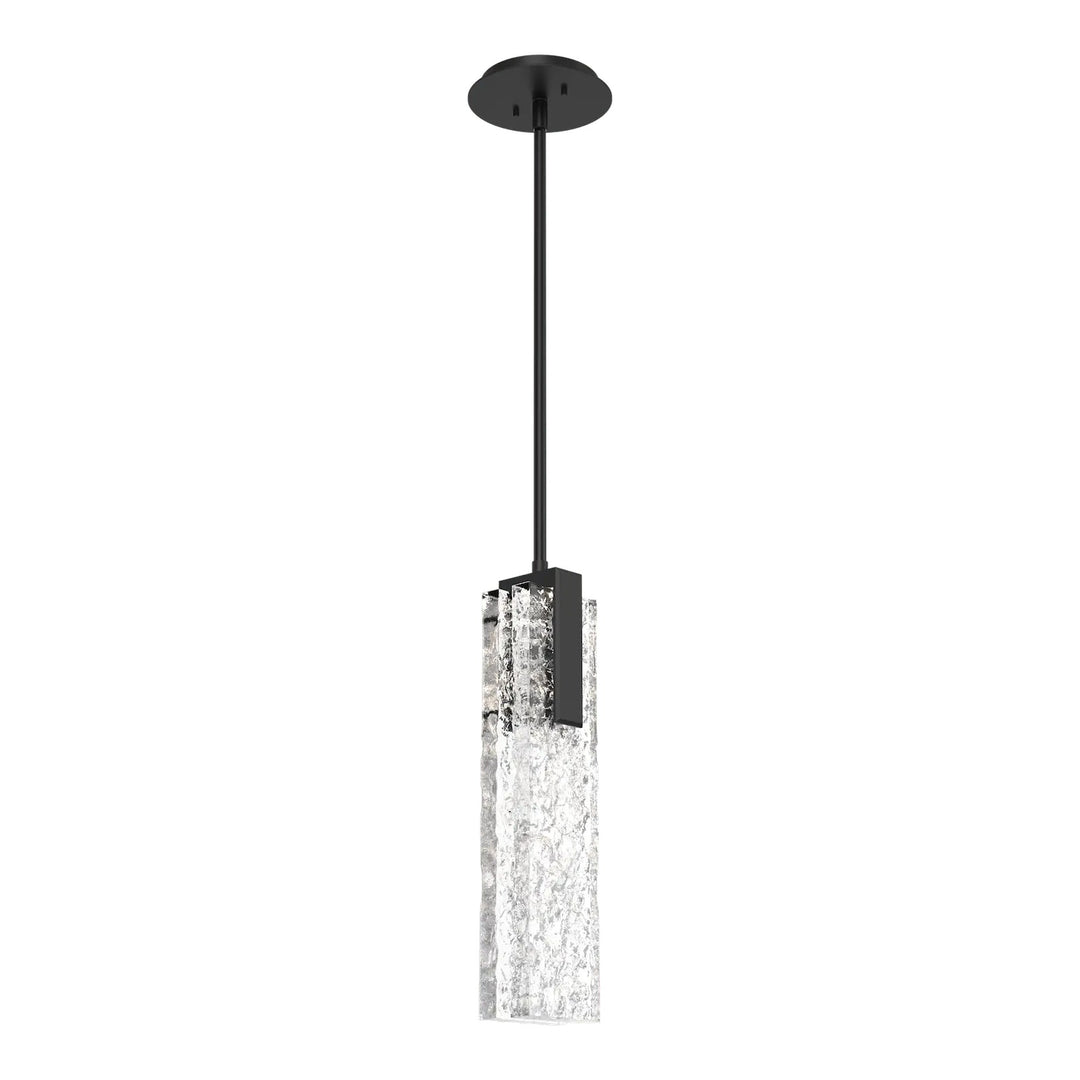 Glacier Pendant by Hammerton Studio in Matte Black with Clear Cast glass