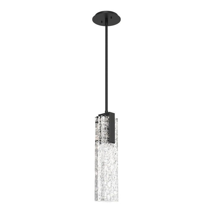 Glacier Pendant by Hammerton Studio in Matte Black with Clear Cast glass