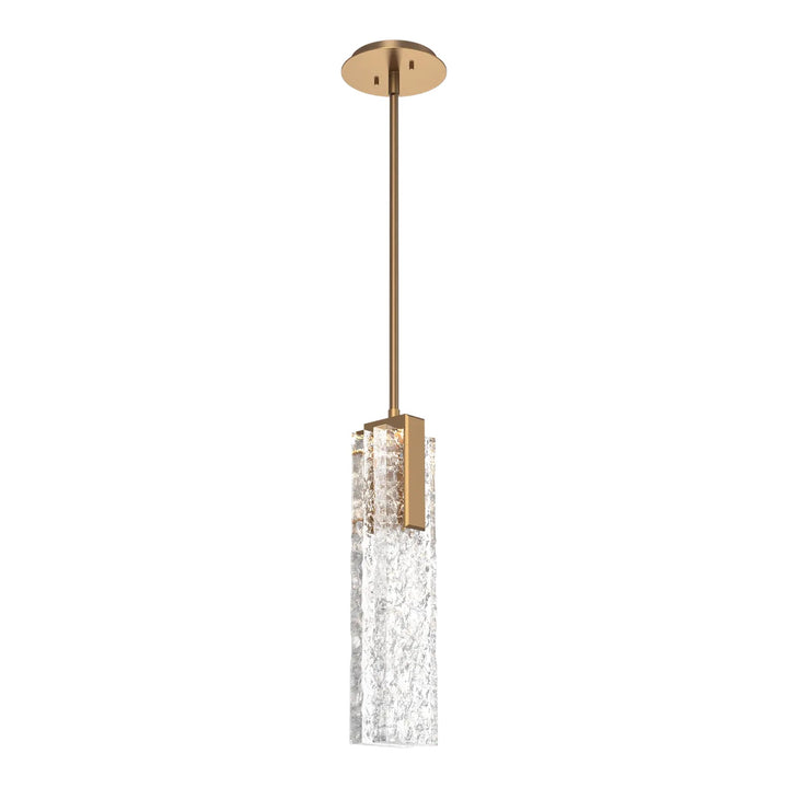 Glacier Pendant by Hammerton Studio in Novel Brass with Clear Cast glass