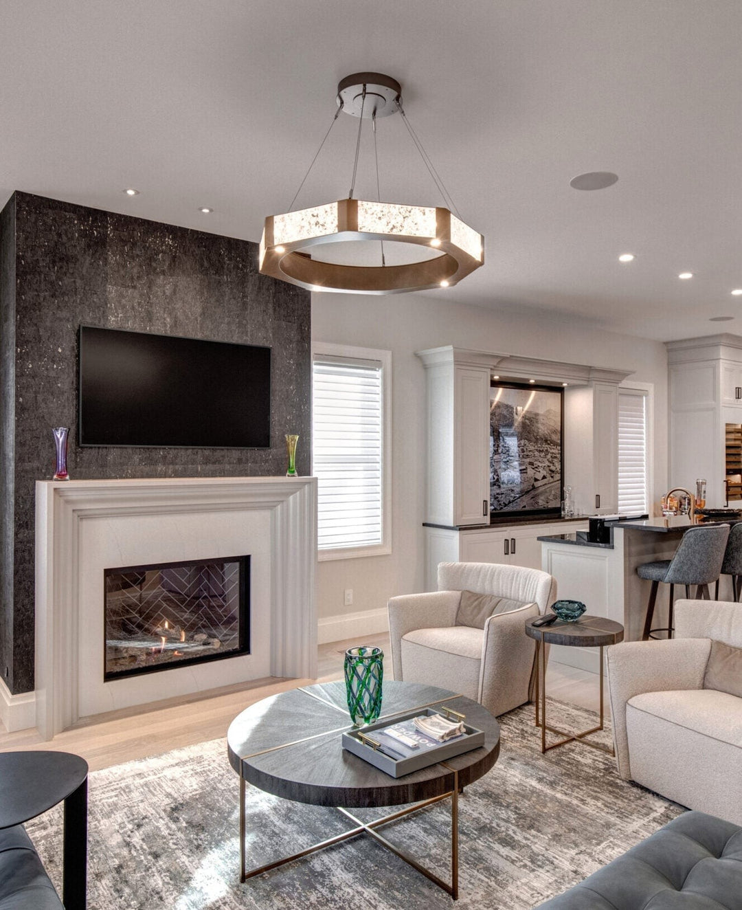 Glacier Ring Chandelier by Hammerton Studio in a styled interior
