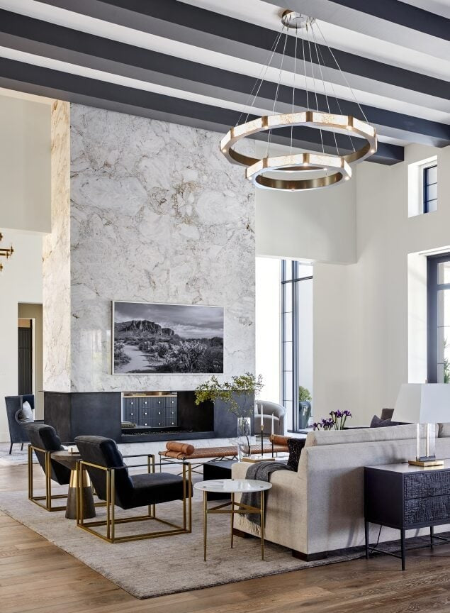 Glacier Ring Chandelier by Hammerton Studio in a styled interior