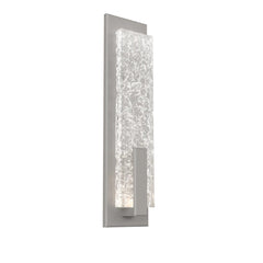 Glacier Sconce by Hammerton Studio in Beige Silver with Clear Cast glass