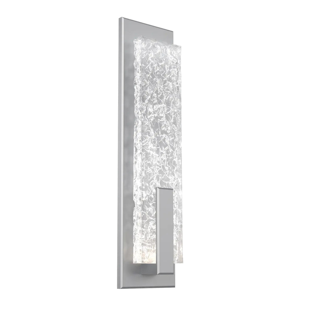 Glacier Sconce by Hammerton Studio in Classic Silver with Clear Cast glass