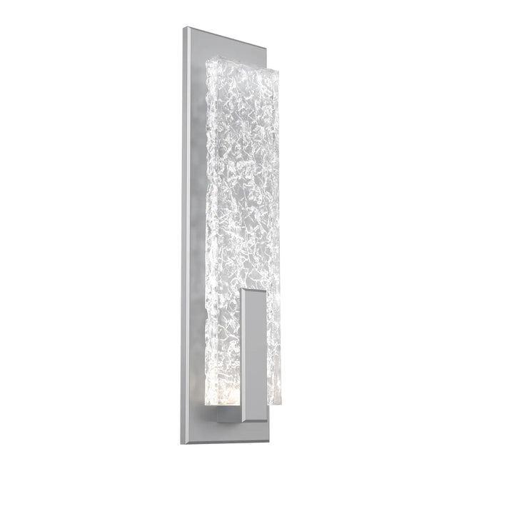 Glacier Sconce by Hammerton Studio in Classic Silver with Clear Cast glass
