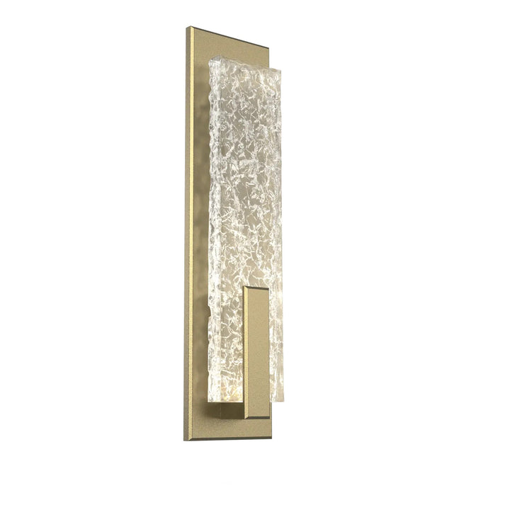 Glacier Sconce by Hammerton Studio in Gilded Brass with Clear Cast glass