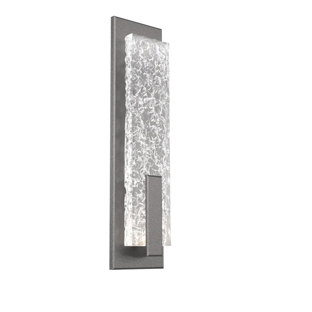 Glacier Sconce by Hammerton Studio in Graphite with Clear Cast glass