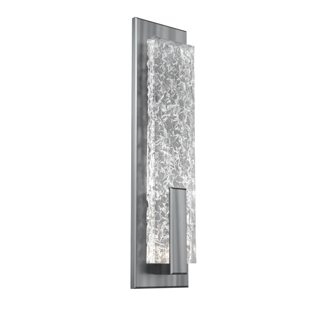 Glacier Sconce by Hammerton Studio in Gunmetal with Clear Cast glass