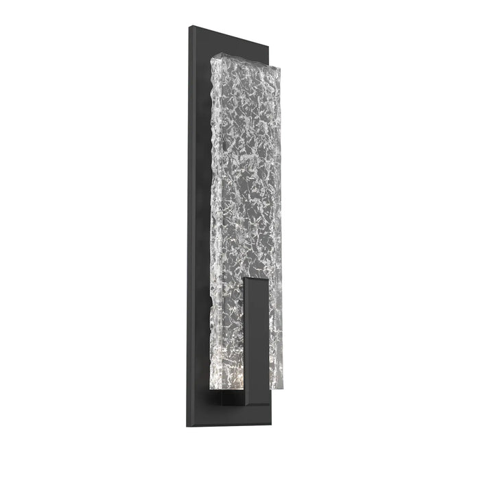 Glacier Sconce by Hammerton Studio in Matte Black with Clear Cast glass
