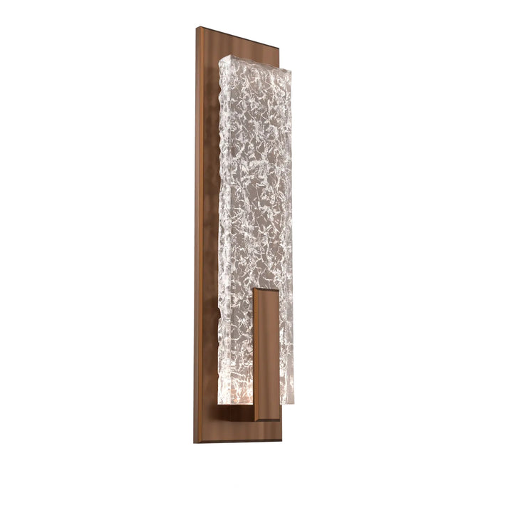 Glacier Sconce by Hammerton Studio in Oil-Rubbed Bronze with Clear Cast glass