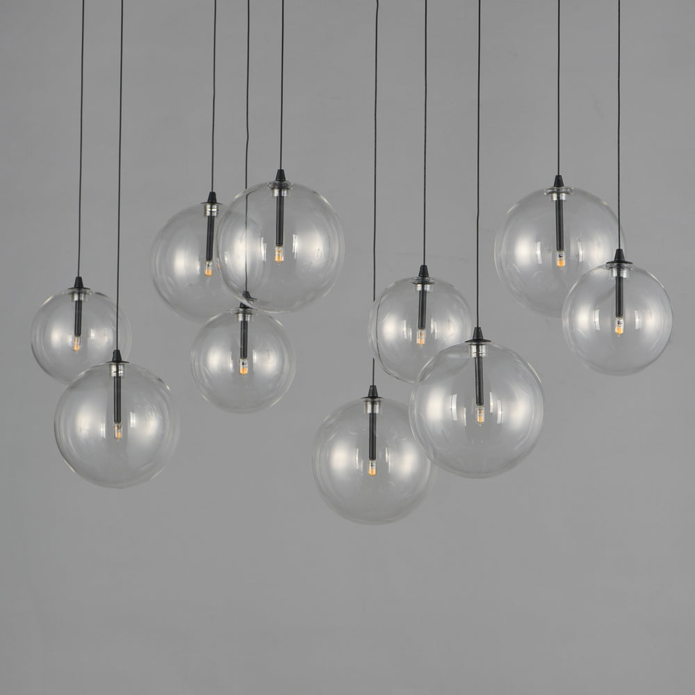 Global 10-Light LED Pendant by ET2 Lighting, styled view 1