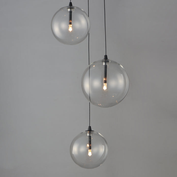 Global 3-Light LED Pendant by ET2 Lighting, styled view 1