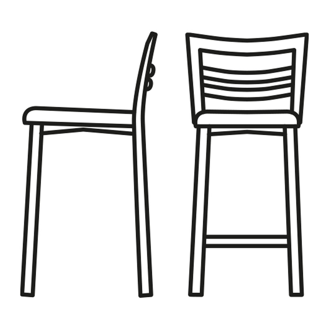 Go! Counter Stool by Connubia line drawing