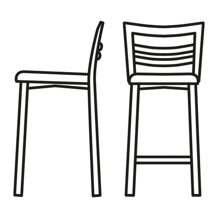Go! Counter Stool by Connubia line drawing