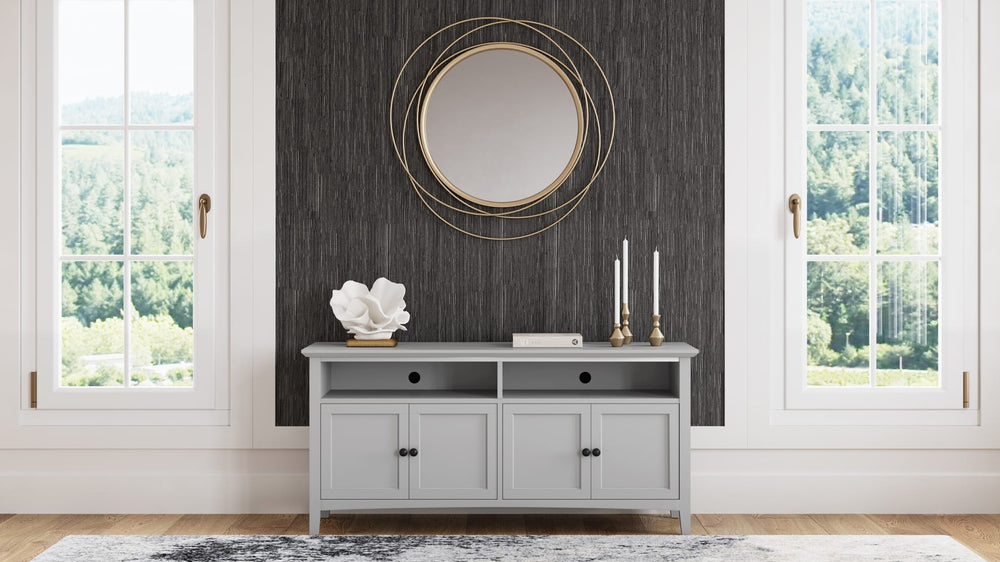 Grace 64" Entertainment Console in Elephant Grey — lifestyle photo