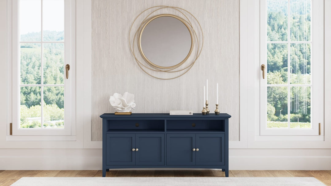 Grace 64" Entertainment Console in Blueberry — lifestyle photo
