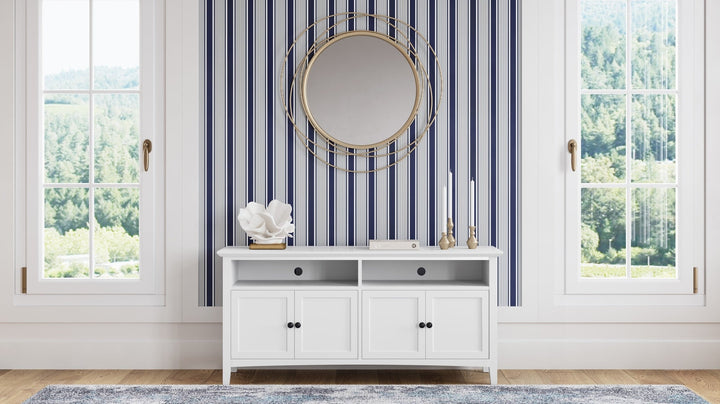 Grace 64" Entertainment Console in Snowfall — lifestyle photo