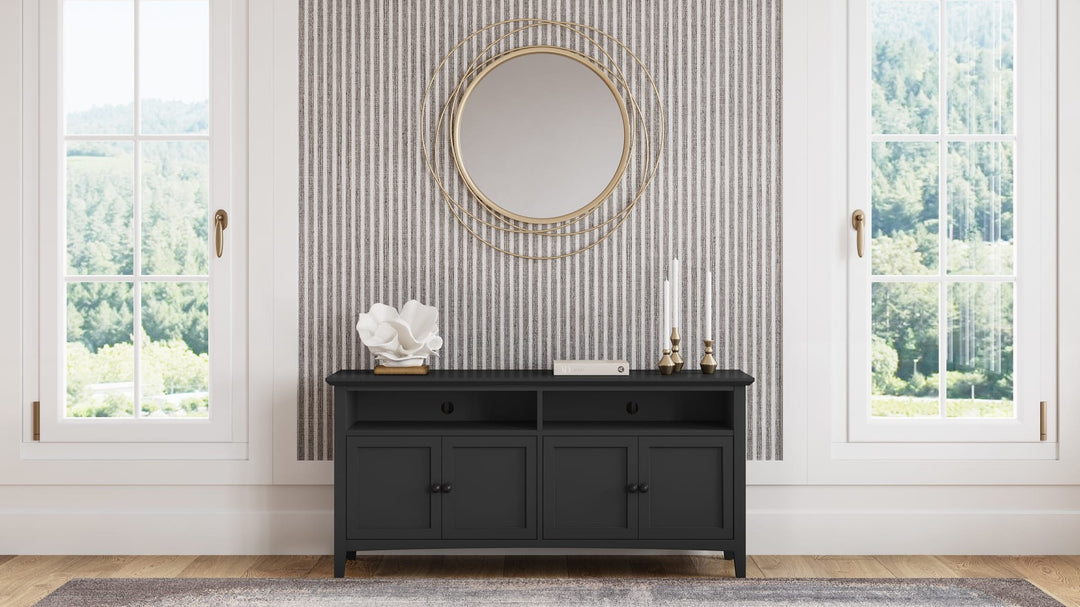 Grace 64" Entertainment Console in Raven — lifestyle photo