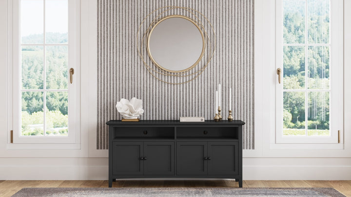 Grace 64" Entertainment Console in Raven — lifestyle photo