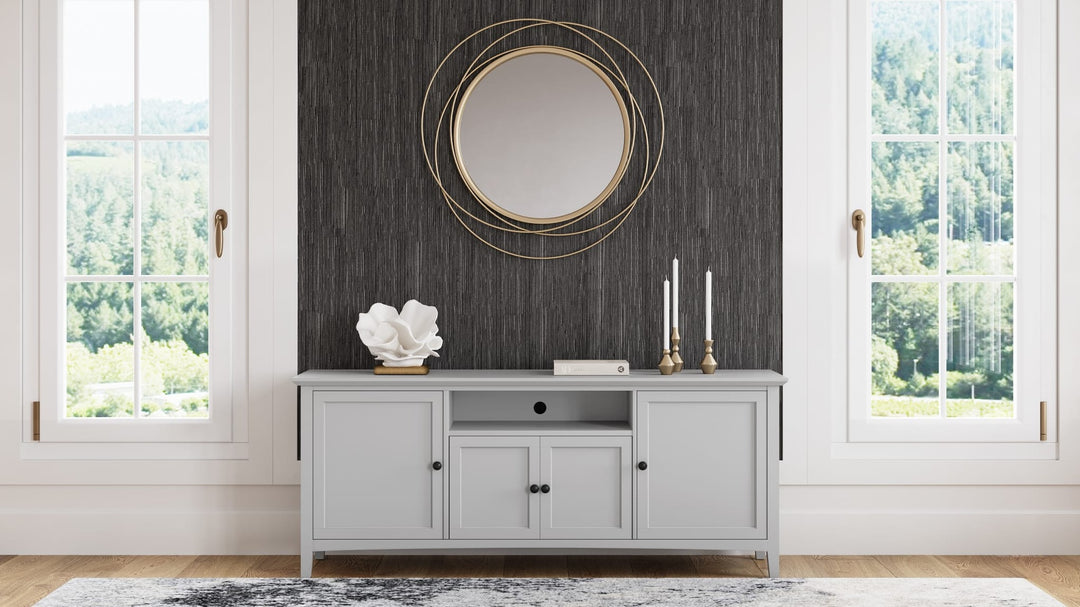 Grace 74" Entertainment Console in Elephant Grey — lifestyle photo