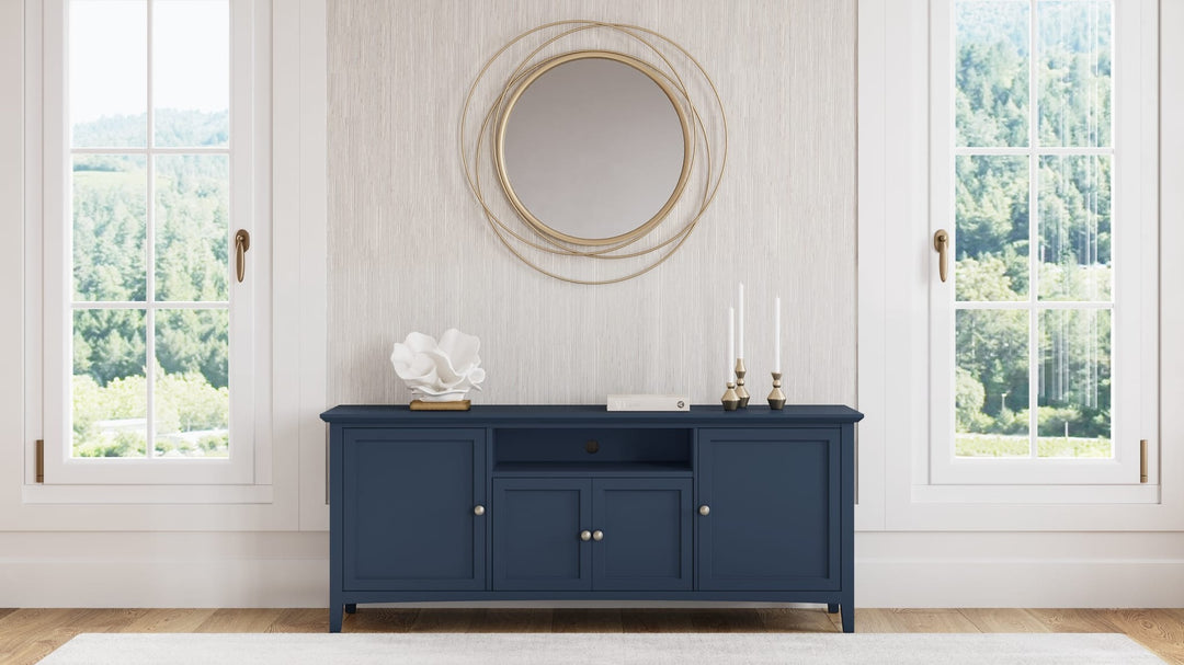 Grace 74" Entertainment Console in Blueberry — lifestyle photo