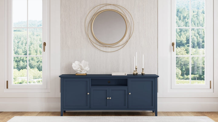 Grace 74" Entertainment Console in Blueberry — lifestyle photo