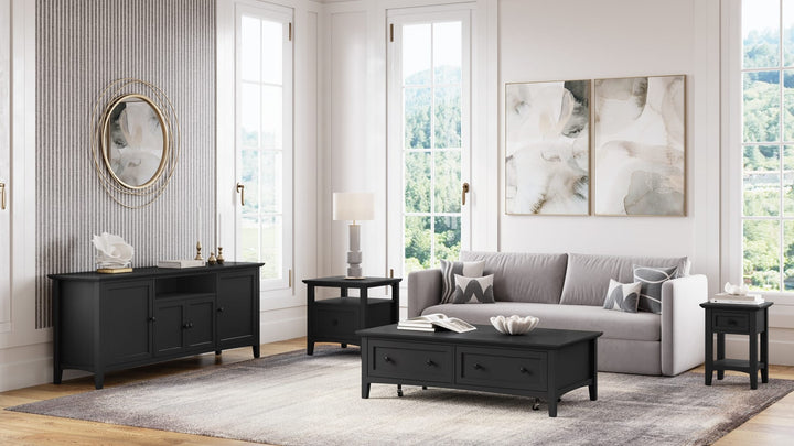 Grace 74" Entertainment Console in Raven — lifestyle photo