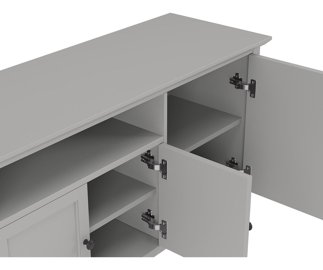 Grace 74" Entertainment Console in Elephant Grey — product view on a white background