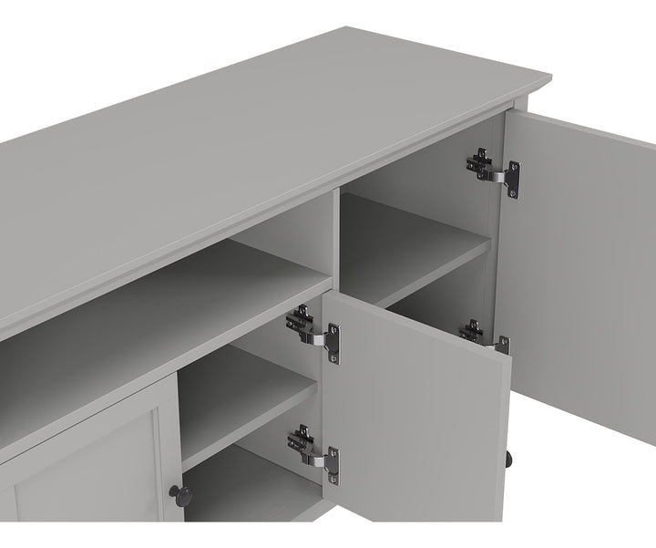 Grace 74" Entertainment Console in Elephant Grey — product view on a white background