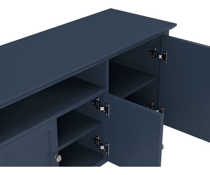 Grace 74" Entertainment Console in Blueberry — product view on a white background