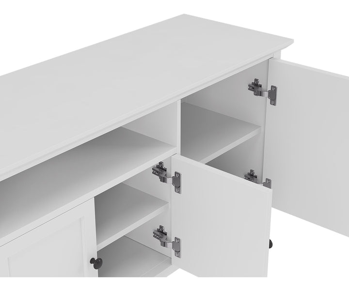 Grace 74" Entertainment Console in Snowfall — product view on a white background
